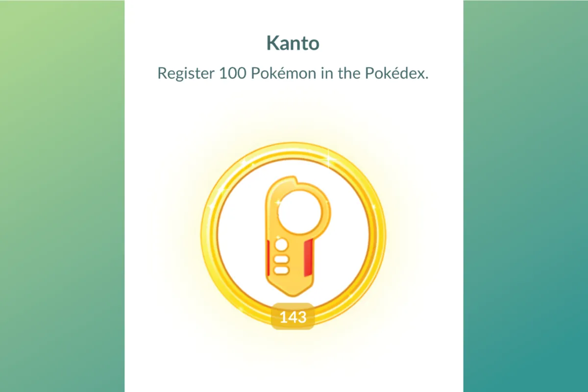 Kanto Gold Medal Pokemon Go